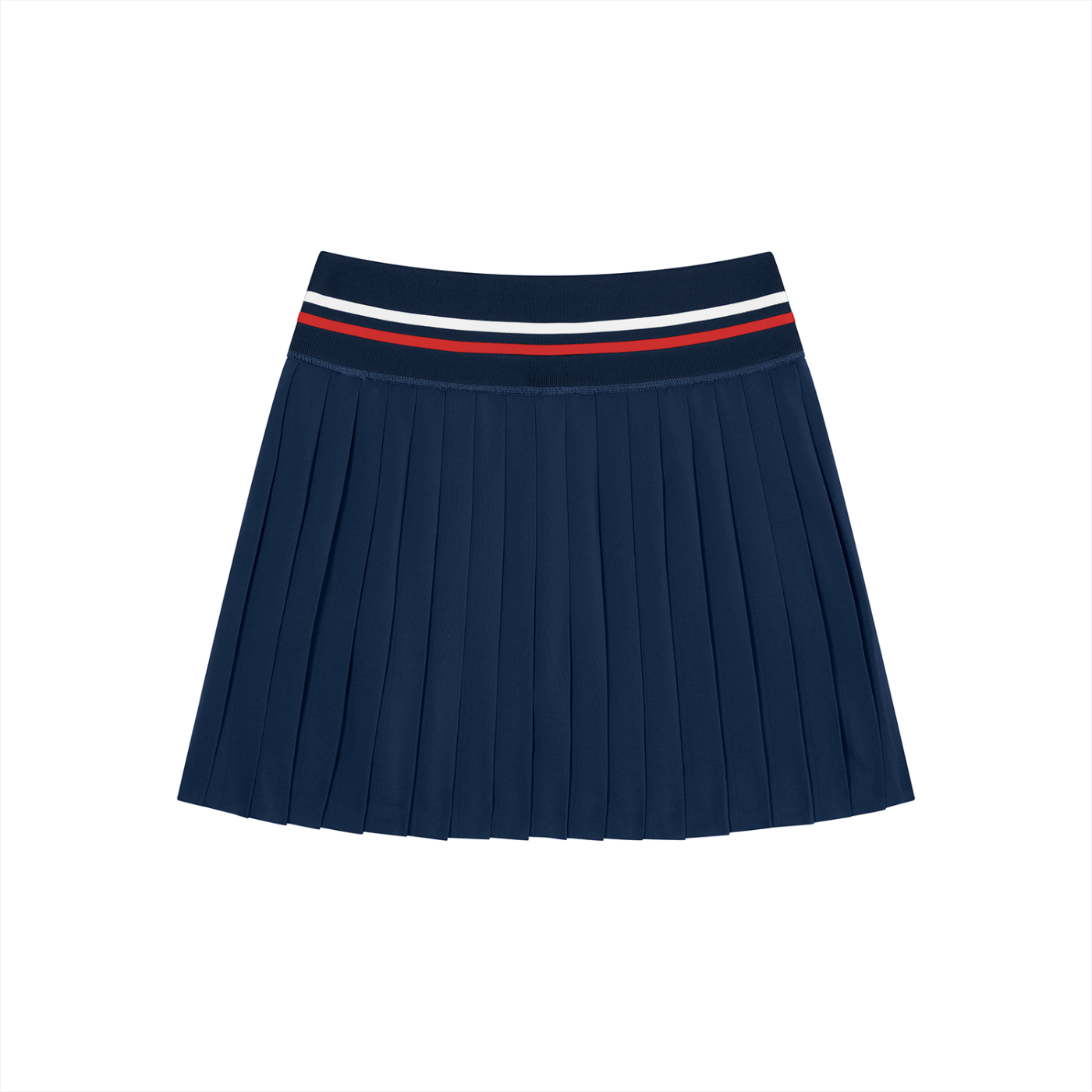 Navy Pleated Mini Skirt