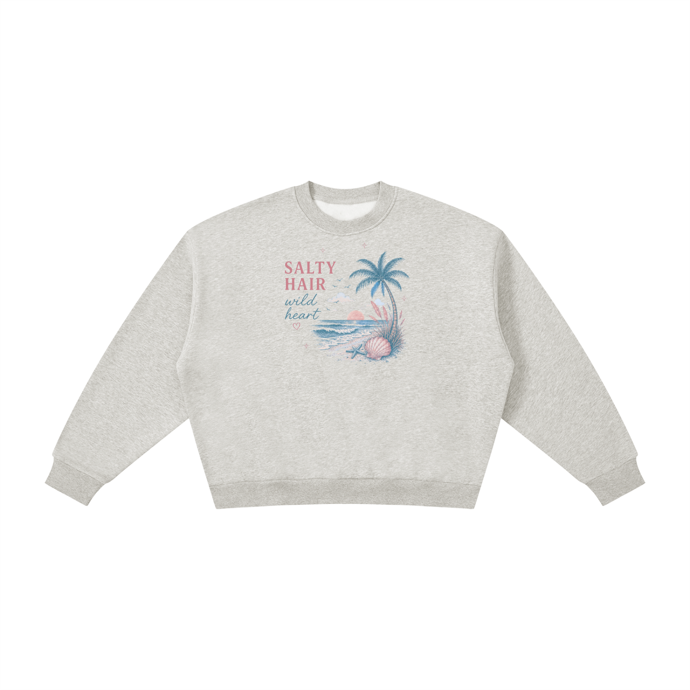 Salty Hair, wild heart Fleece Crewneck Sweatshirt