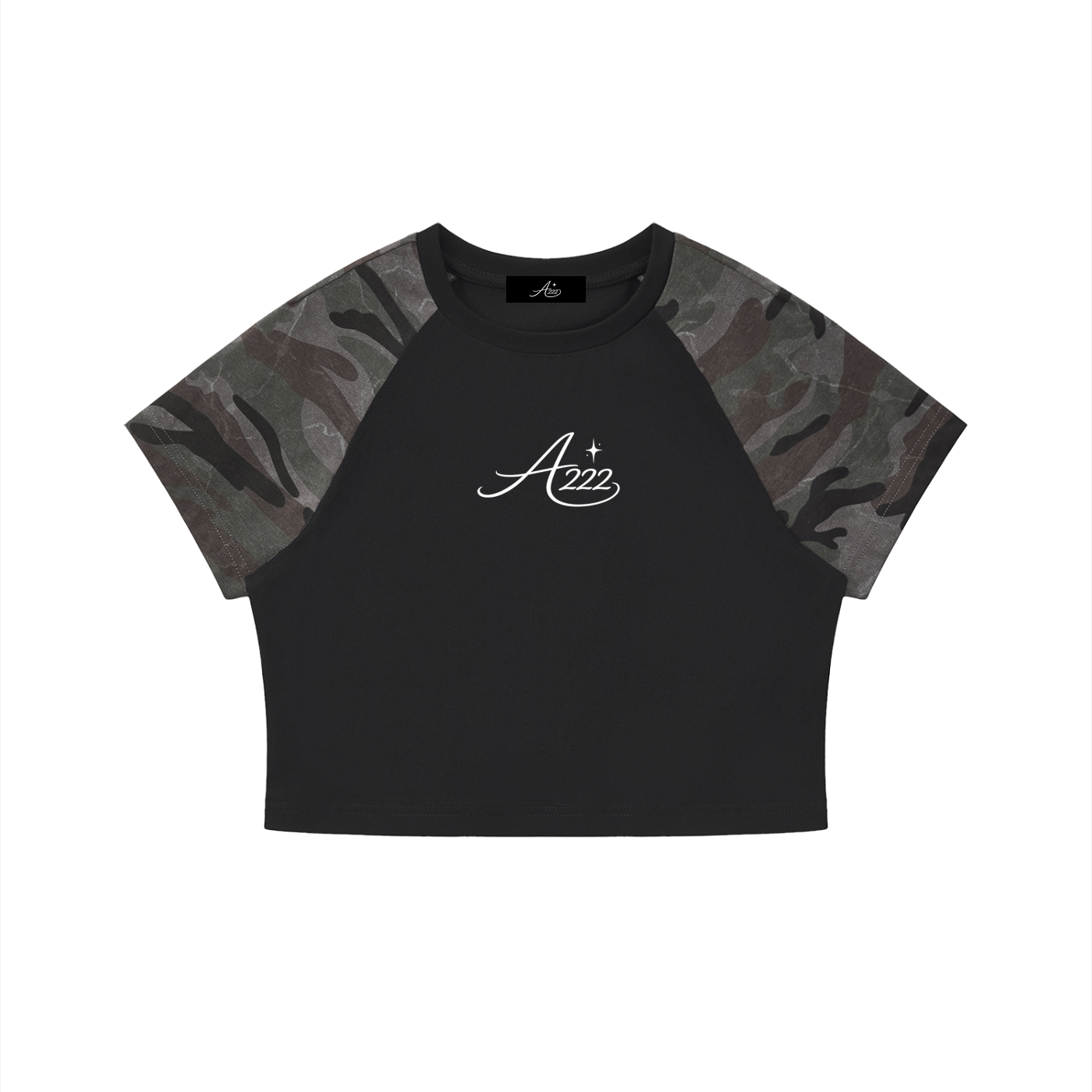 Pure Cotton Camo Crop T-Shirt