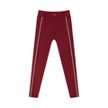 Red Wine High-Waist Tapered Leggings