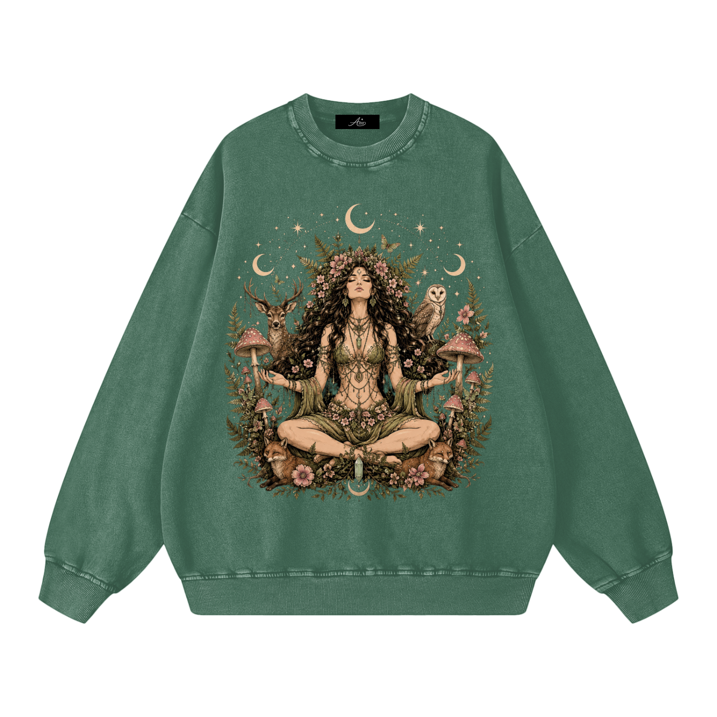 Pure Cotton Forest Goddess Oversized Sweatshirt