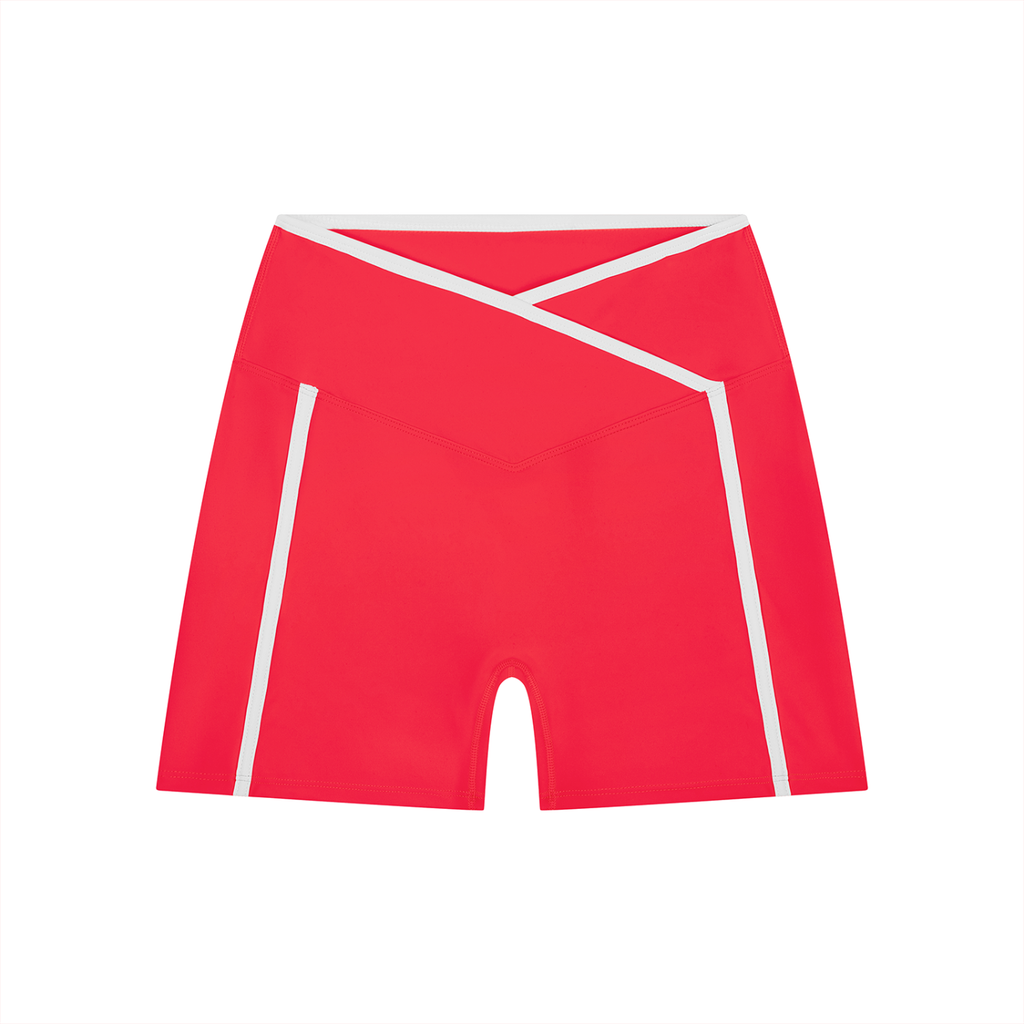 High Rise Colour Block Yoga Shorts