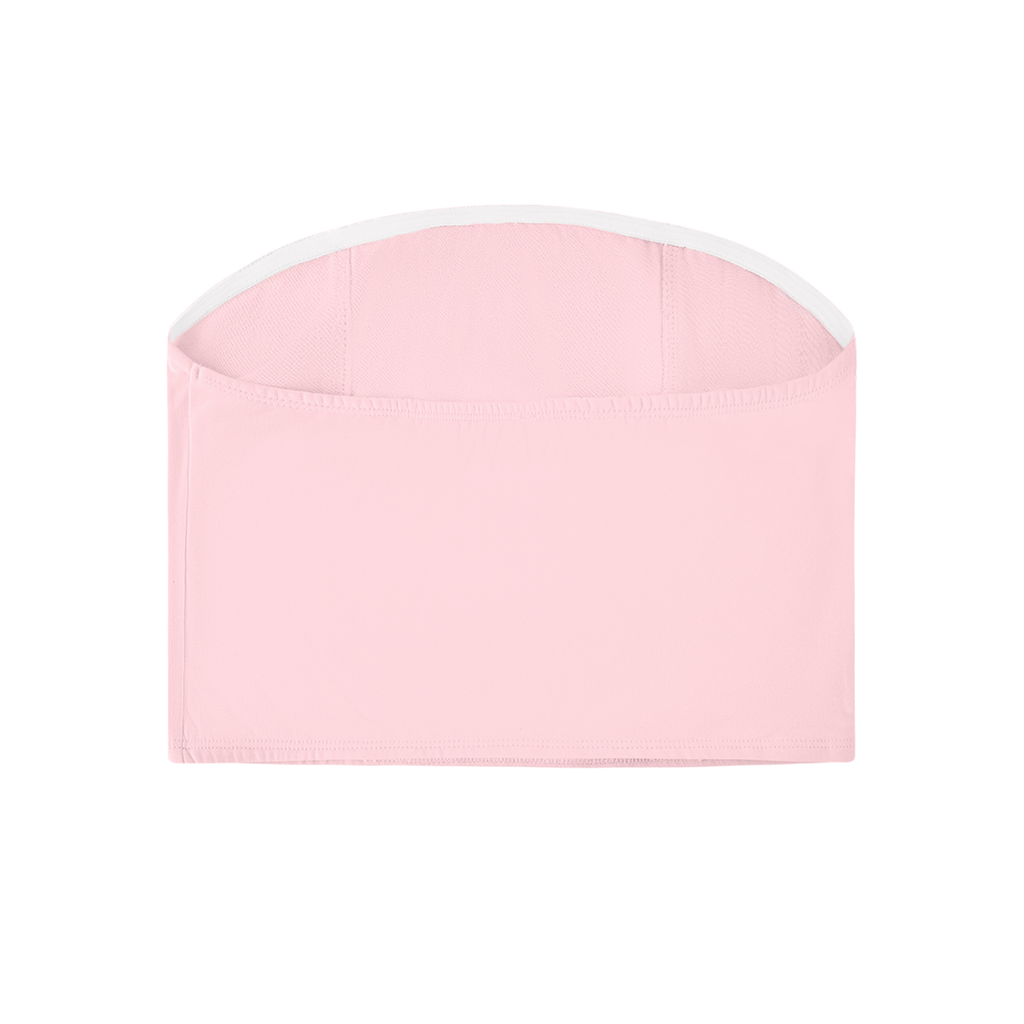 Baby Pink Cropped Tube Top