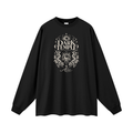 Dark Temple Renewal Oversized Pure Cotton Long Sleeve T-Shirt
