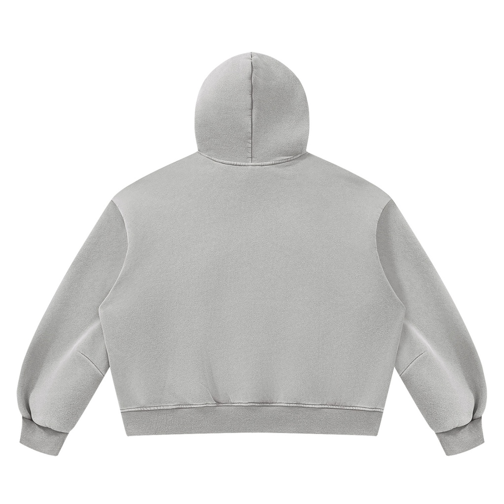 Running Late, Looking Cute Boxy Fleece Hoodie