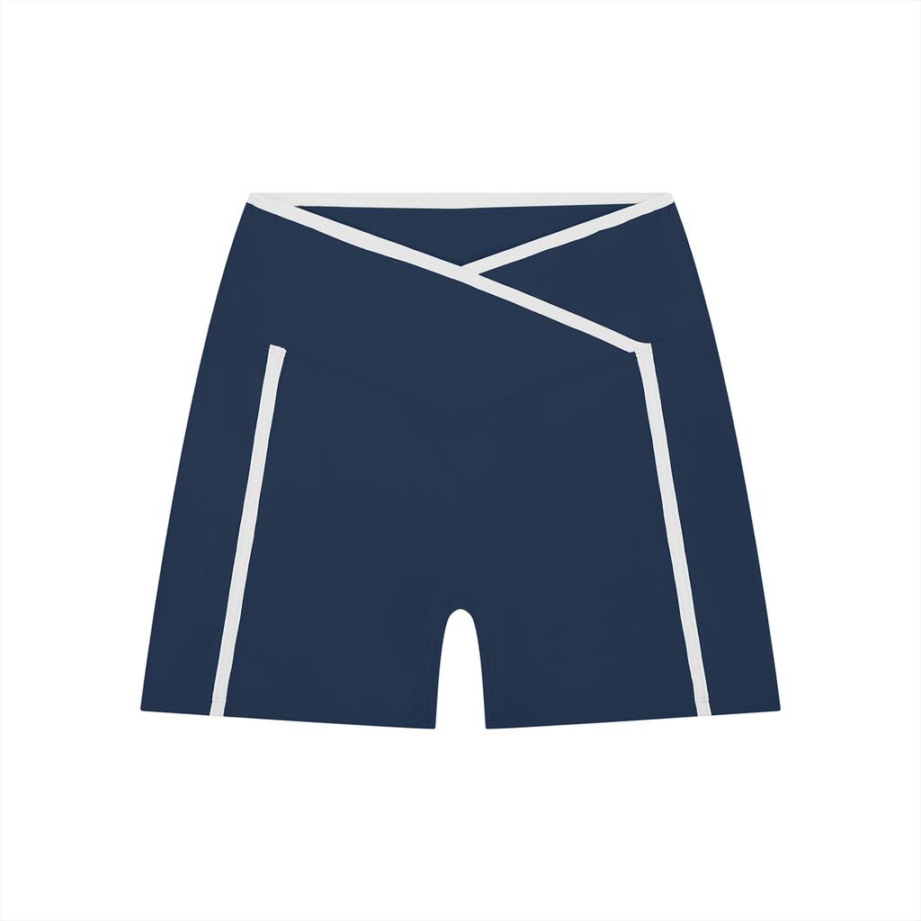 High Rise Colour Block Yoga Shorts