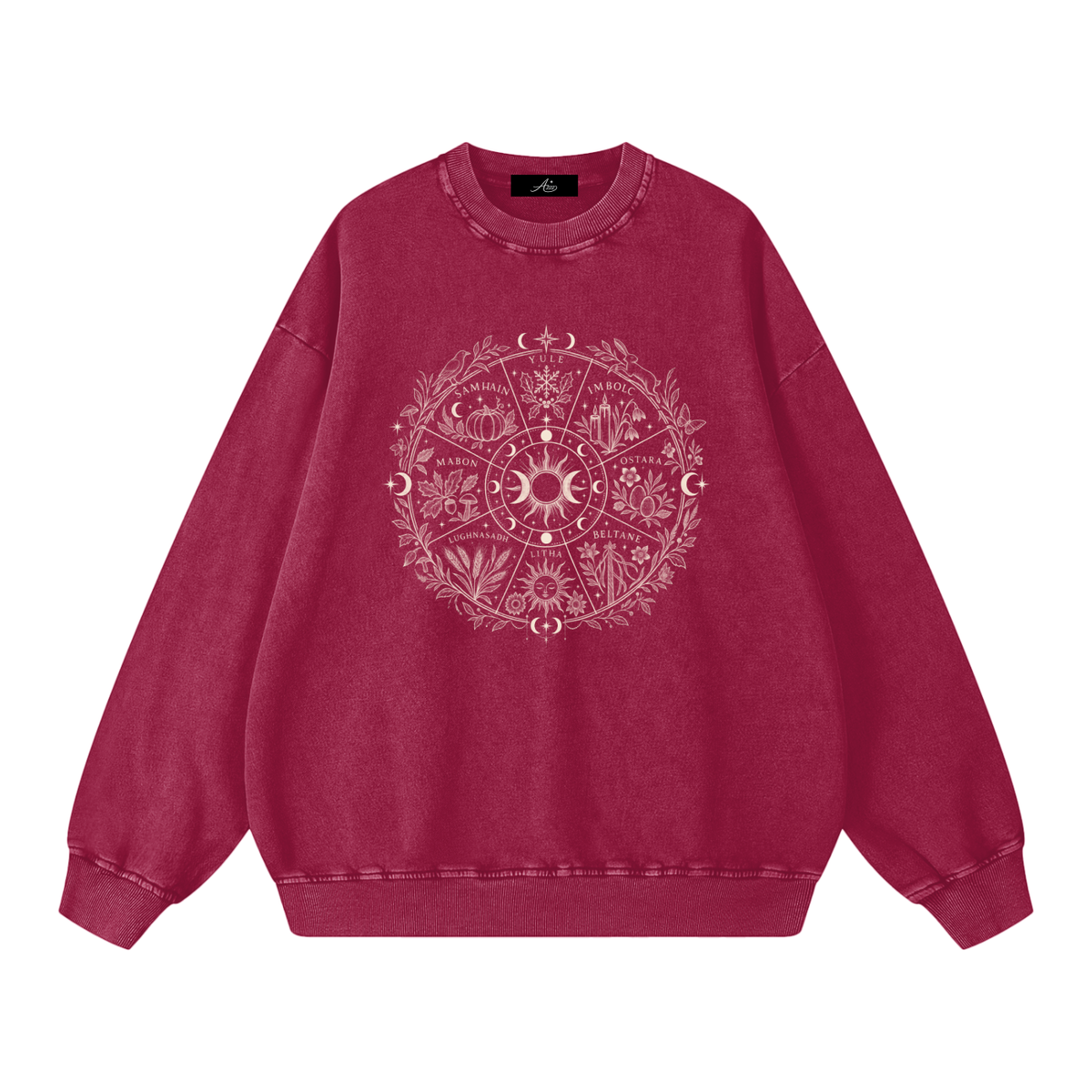 Wicca Wheel Of The Year Oversized Sweatshirt