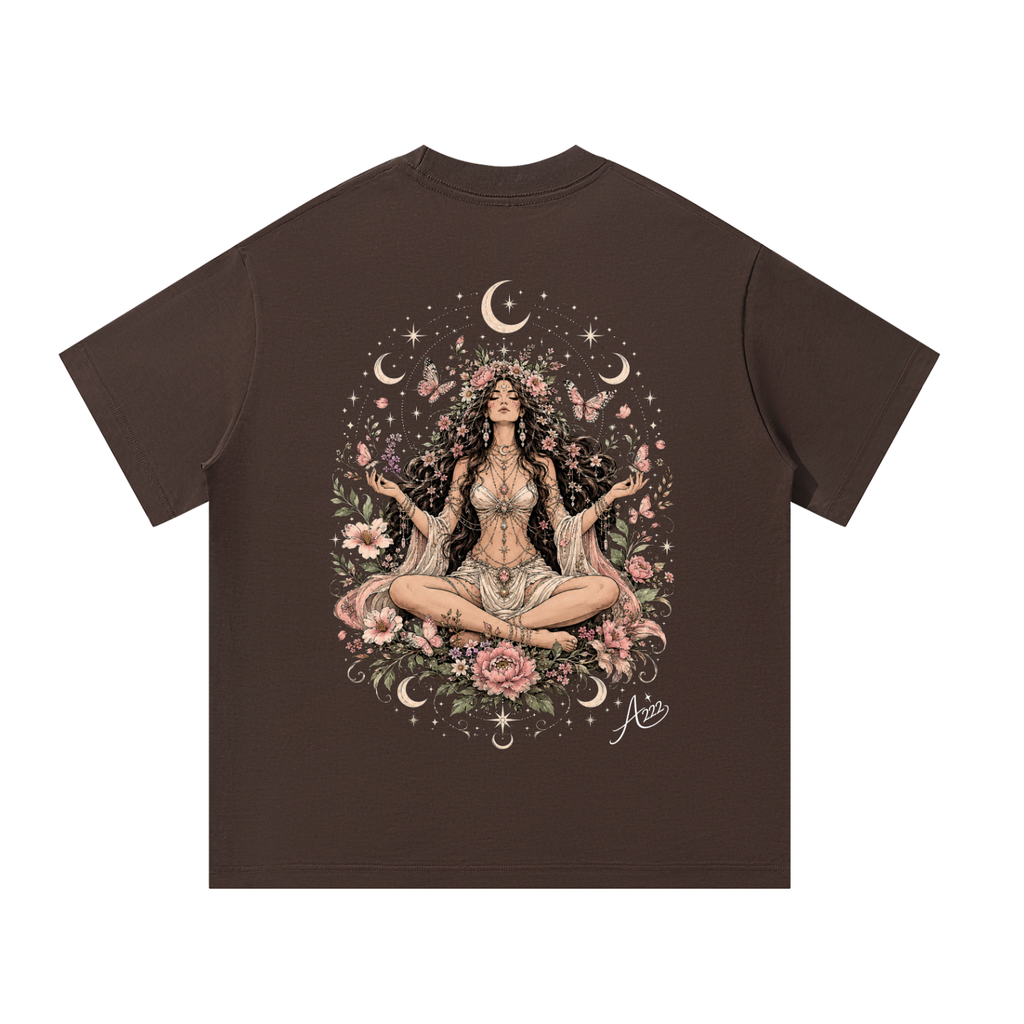 Pure Cotton Bloom Goddess Oversized T-Shirt