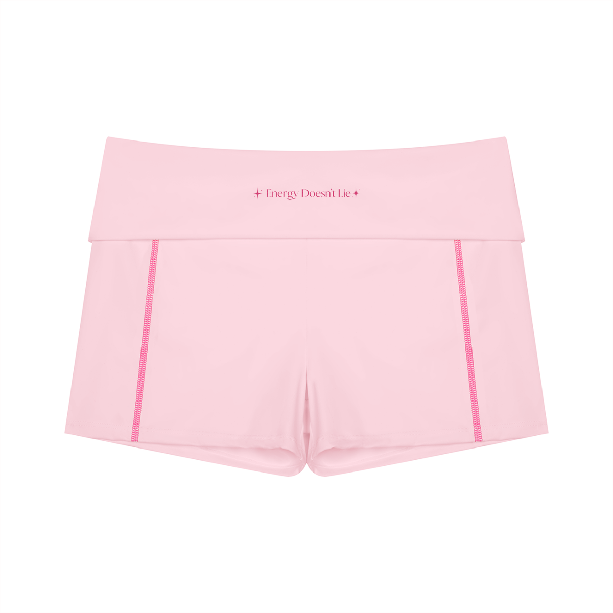 Pink Piping Foldover Shorts