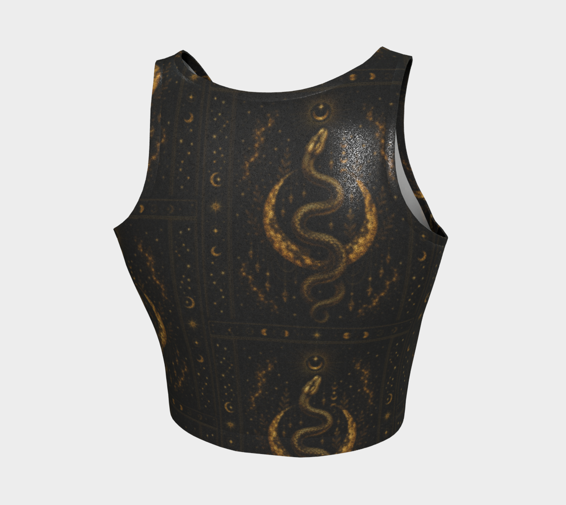 Dark Goddess Glitter Crop Top