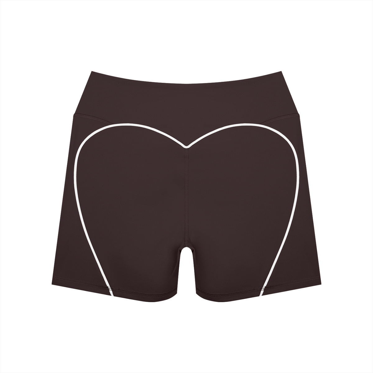 Coffee Piping High Waisted Shorts