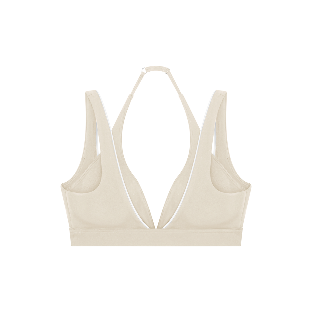 Nude Halter Neck Yoga Sports Bra